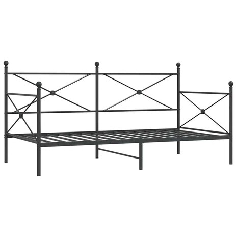 Slaapbank zonder matras 107x203 cm staal zwart 2