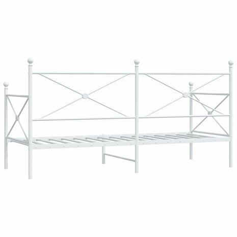 Slaapbank zonder matras 80x200 cm staal wit 7