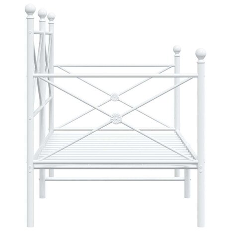 Slaapbank zonder matras 90x190 cm staal wit 6