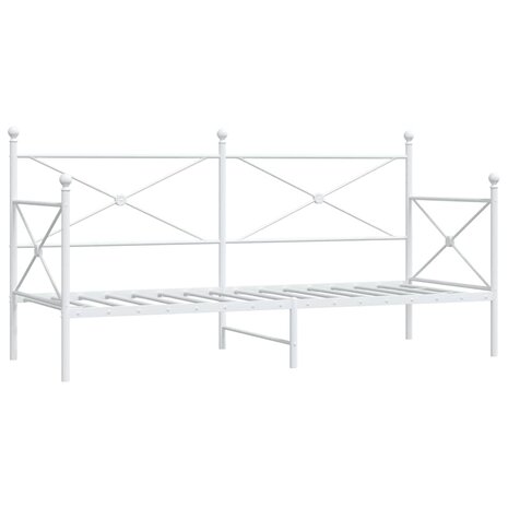 Slaapbank zonder matras 90x200 cm staal wit 2