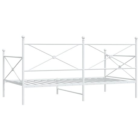 Slaapbank zonder matras 100x190 cm staal wit 7