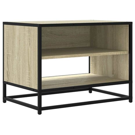 Tv-meubel 61x40x46 cm bewerkt hout metaal sonoma eikenkleurig 2