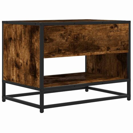 Tv-meubel 61x40x46 cm bewerkt hout metaal gerookt eikenkleurig 6