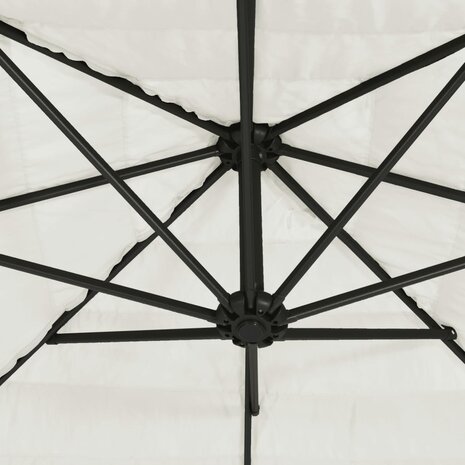 Parasol met stalen paal 223x223x213 cm wit 8