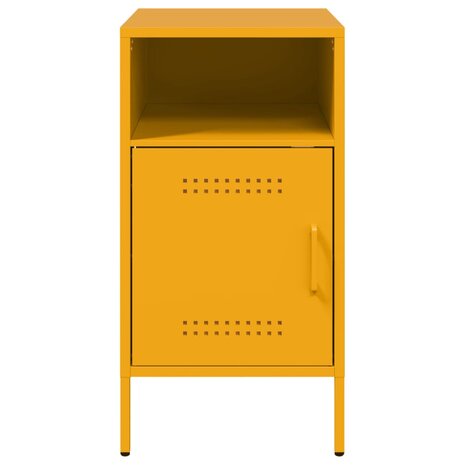 Nachtkastjes 2 st 36x39x68 cm staal mosterdgeel 6