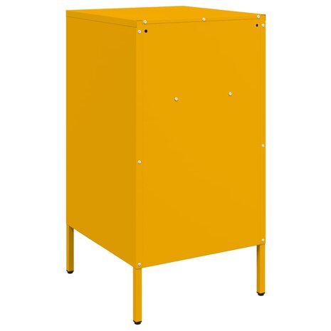 Nachtkastjes 2 st 36x39x68 cm staal mosterdgeel 8
