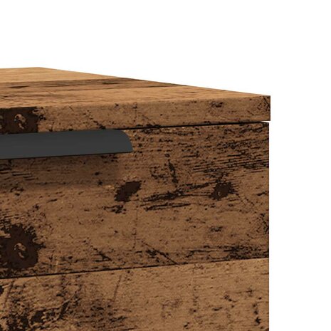 Nachtkastje wandgemonteerd 34x30x20 cm oud houtkleurig 8