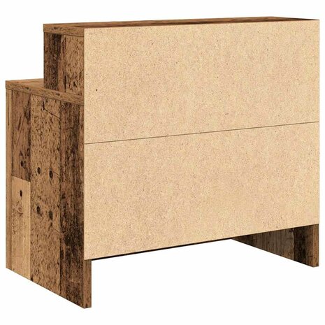 Nachtkastje met lade 51x31x47 cm oud houtkleurig 7