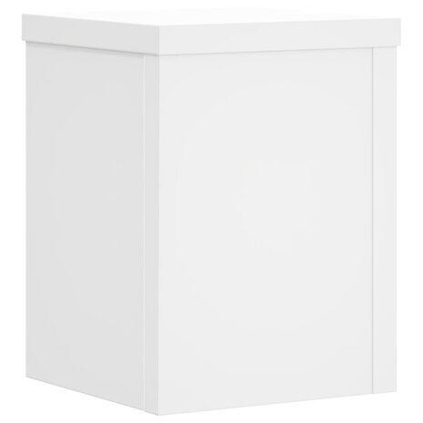 Plantenstandaards 2 st 15x15x20 cm bewerkt hout wit 4
