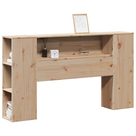 Hoofdbord met opbergruimte 140 cm massief grenenhout 2