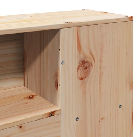 Hoofdbord met opbergruimte 140 cm massief grenenhout 8