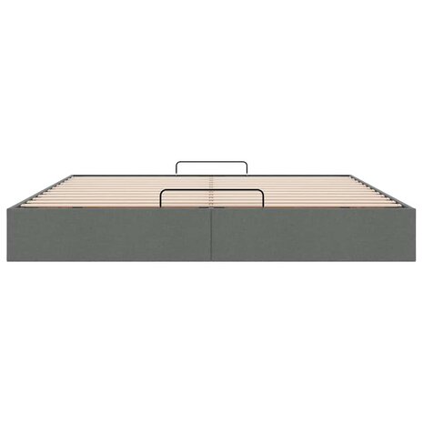 Bedframe zonder matras 200x200 cm stof donkergrijs 7