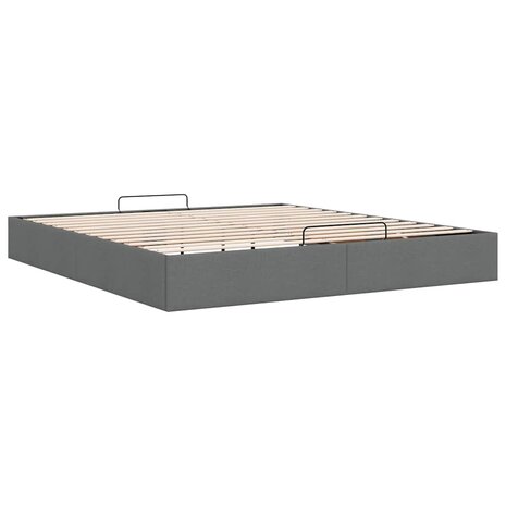 Bedframe zonder matras 200x200 cm stof donkergrijs 9
