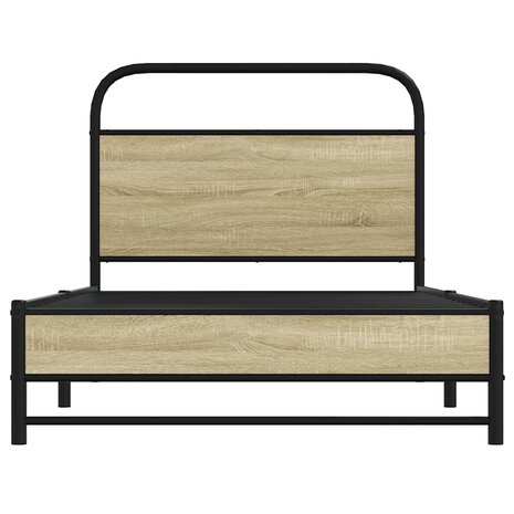 Bedframe zonder matras bewerkt hout sonoma eikenkleur 90x190 cm 5
