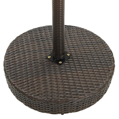Tuintafel 75,5x106 cm poly rattan bruin 3