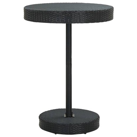 Tuintafel 75,5x106 cm poly rattan zwart 1