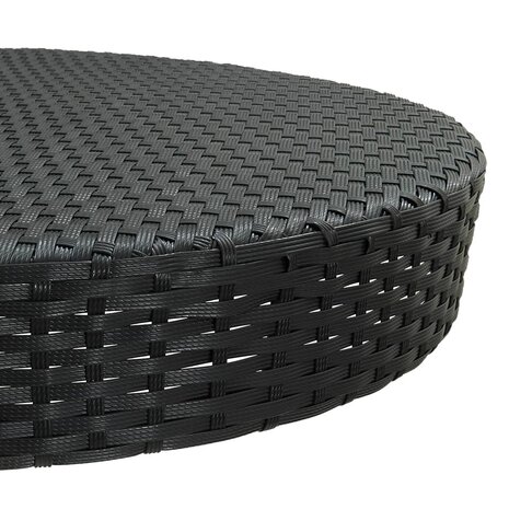 Tuintafel 75,5x106 cm poly rattan zwart 3
