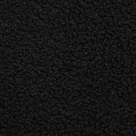 Fauteuil 55 cm gekrulde wolachtige stof zwart 8