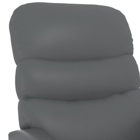 Massagestoel elektrisch kunstleer grijs 9