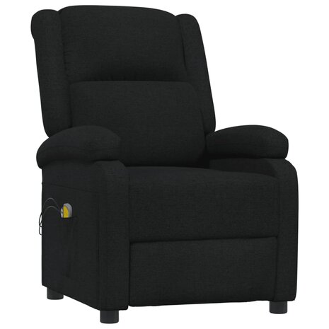 Massagestoel elektrisch stof zwart 3