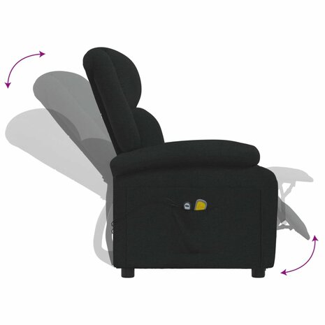 Massagestoel elektrisch stof zwart 7