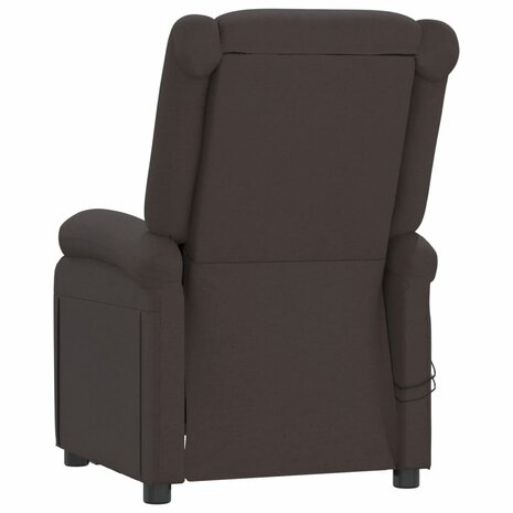 Massagestoel elektrisch verstelbaar stof donkerbruin 6