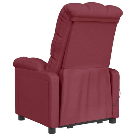 Massagestoel stof wijnrood 5