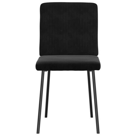 Eetkamerstoelen 2 st fluweel zwart 4