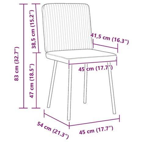 Eetkamerstoelen 2 st fluweel bruin 9
