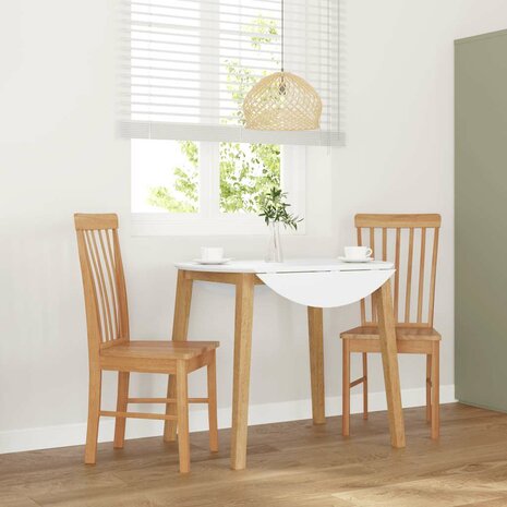 Eetkamerstoelen met kussens 2 st massief hout rubber 1
