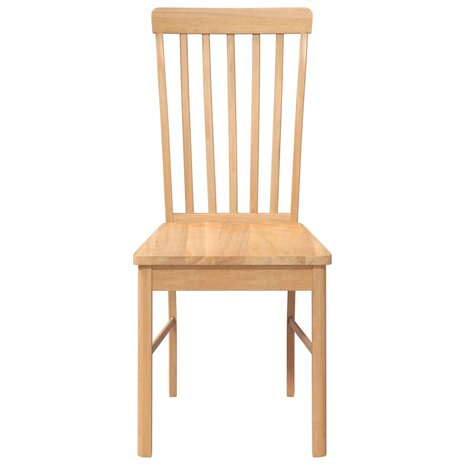 Eetkamerstoelen met kussens 2 st massief hout rubber 5