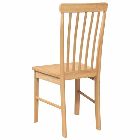 Eetkamerstoelen met kussens 2 st massief hout rubber 7