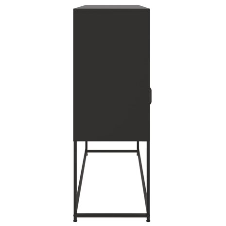 Dressoir 100,5x39x107 cm staal zwart 7