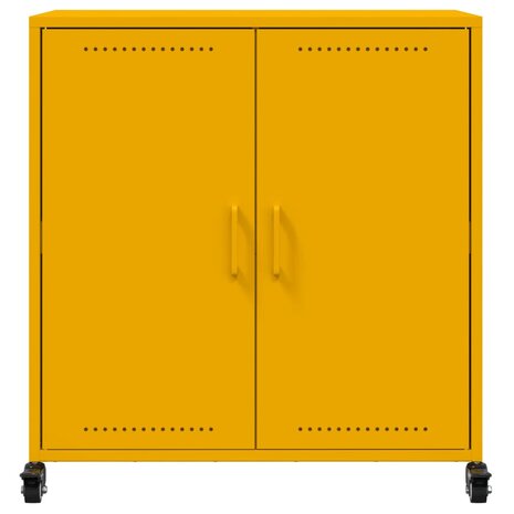 Dressoir 68,5x39x72 cm staal mosterdgeel 6