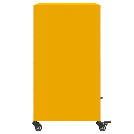 Dressoir 68,5x39x72 cm staal mosterdgeel 7
