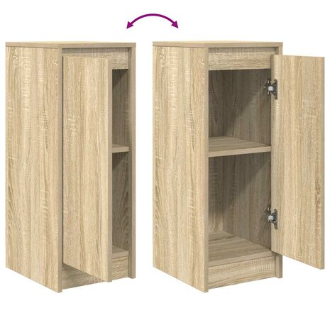 Dressoir 29,5x34x76 cm bewerkt hout sonoma eikenkleurig 9