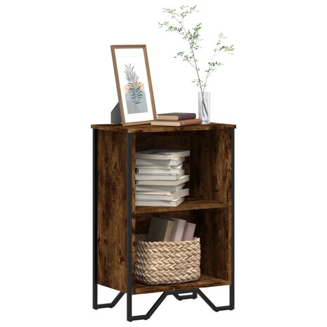 Boekenkast 50x31x74,5 cm bewerkt hout gerookt eikenkleurig 1