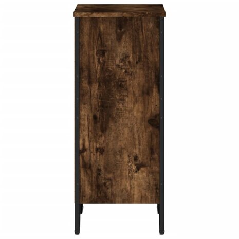 Boekenkast 50x31x74,5 cm bewerkt hout gerookt eikenkleurig 5