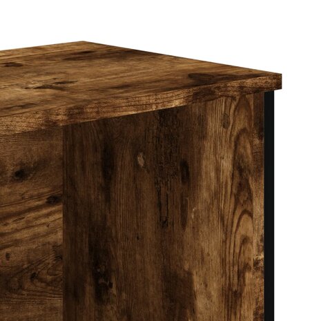 Boekenkast 50x31x74,5 cm bewerkt hout gerookt eikenkleurig 7