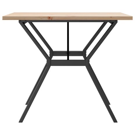 Eettafel Y-frame 90x90x75,5 cm massief grenenhout en staal 5