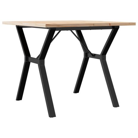 Eettafel Y-frame 90x90x75,5 cm massief grenenhout en staal 6