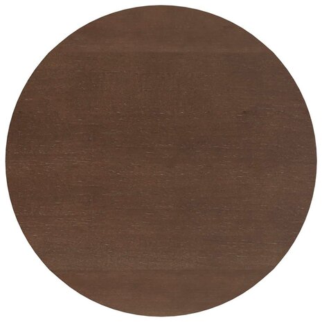 Eettafel bruin massief hout rubber 8