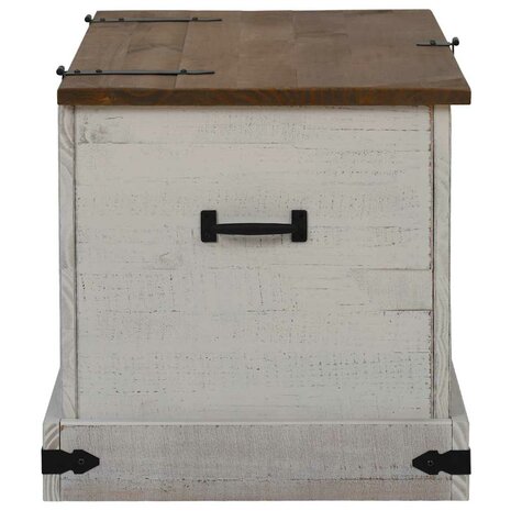 Opbergkist HALDEN wit 91x48x47 cm massief grenenhout 4