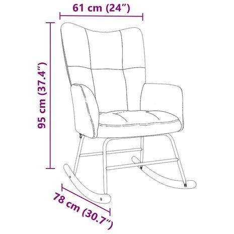Schommelstoel stof taupe 8