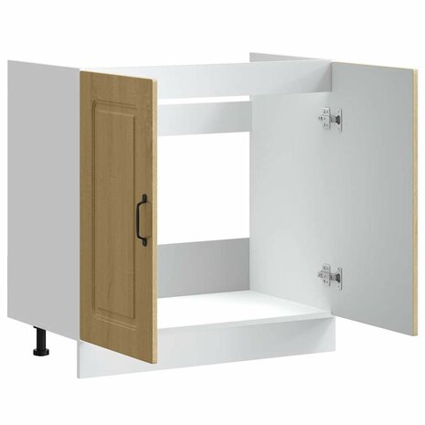 Spoelbakonderkast Kalmar 80x46x81,5cm bewerkt hout sonoma eiken 5