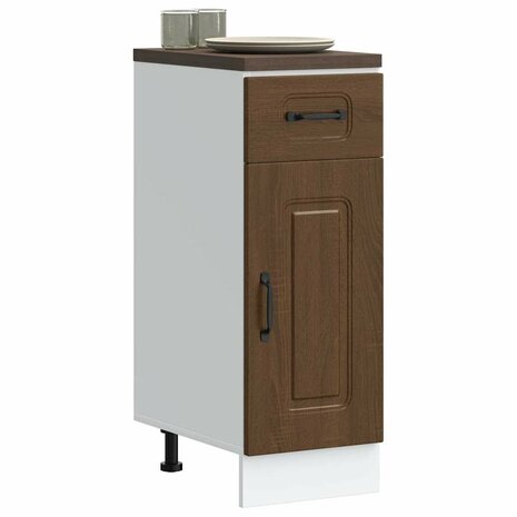 Keuken onderkast Kalmar bewerkt hout bruin eikenkleur 1
