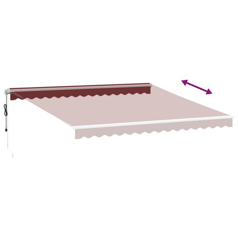 Luifel automatisch uittrekbaar 400x300 cm bordeauxrood 5