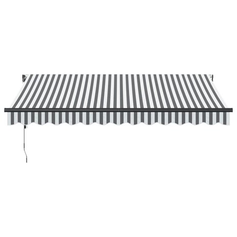Luifel automatisch uittrekbaar 350x250 cm antracietkleur en wit 3