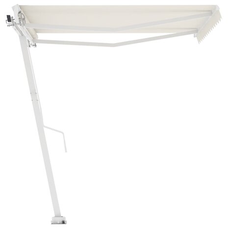 Luifel vrijstaand handmatig uittrekbaar 300x250 cm crèmekleurig 7