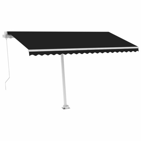 Luifel vrijstaand handmatig uittrekbaar 400x300 cm antraciet 2